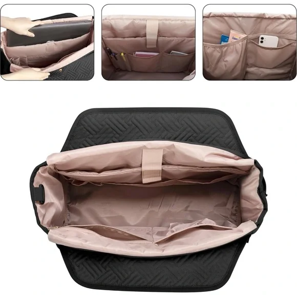 Fasrom Teacher Tote Bag for Work Women
 Color: Black - Picture 6 of 12